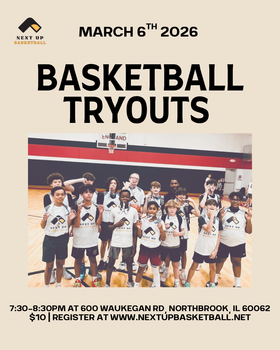 6th-8th Grade Basketball Tryouts (3/6/26)